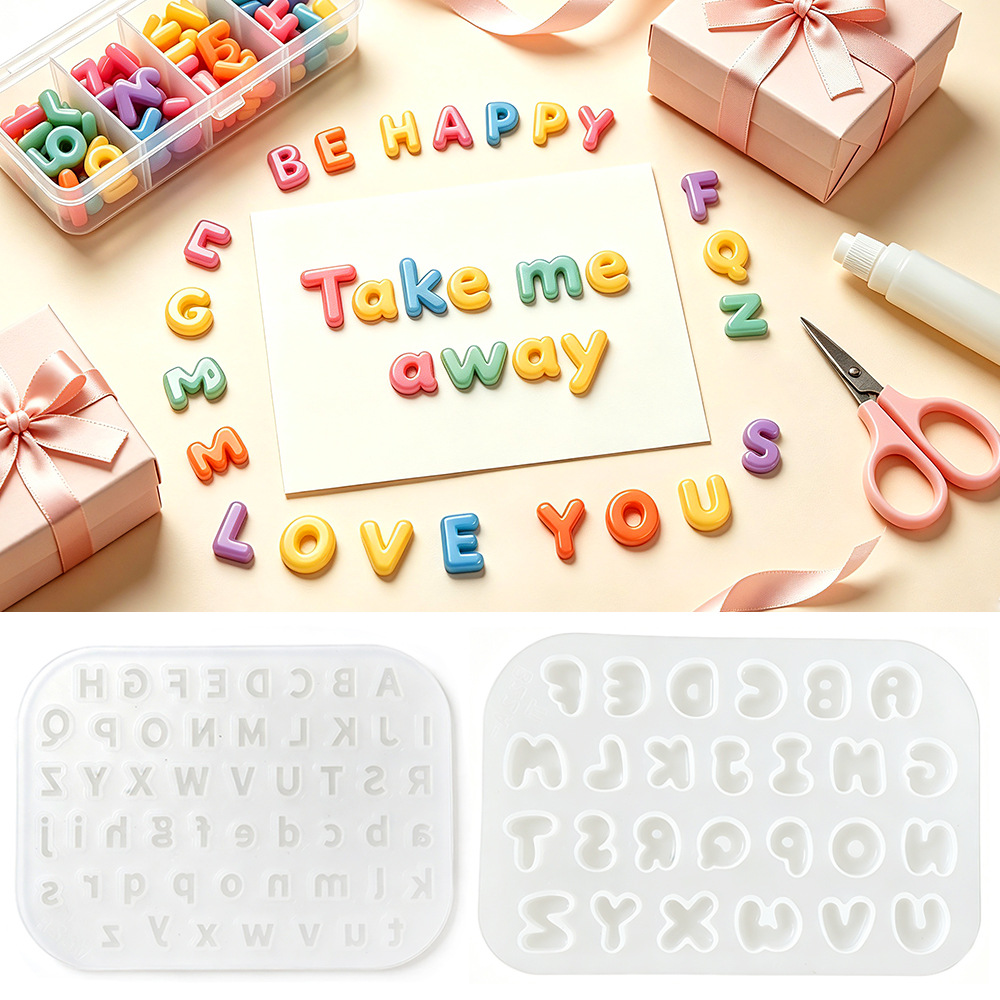 Resin Art Mould - New 26 Mini Alphabet Silicone Mould