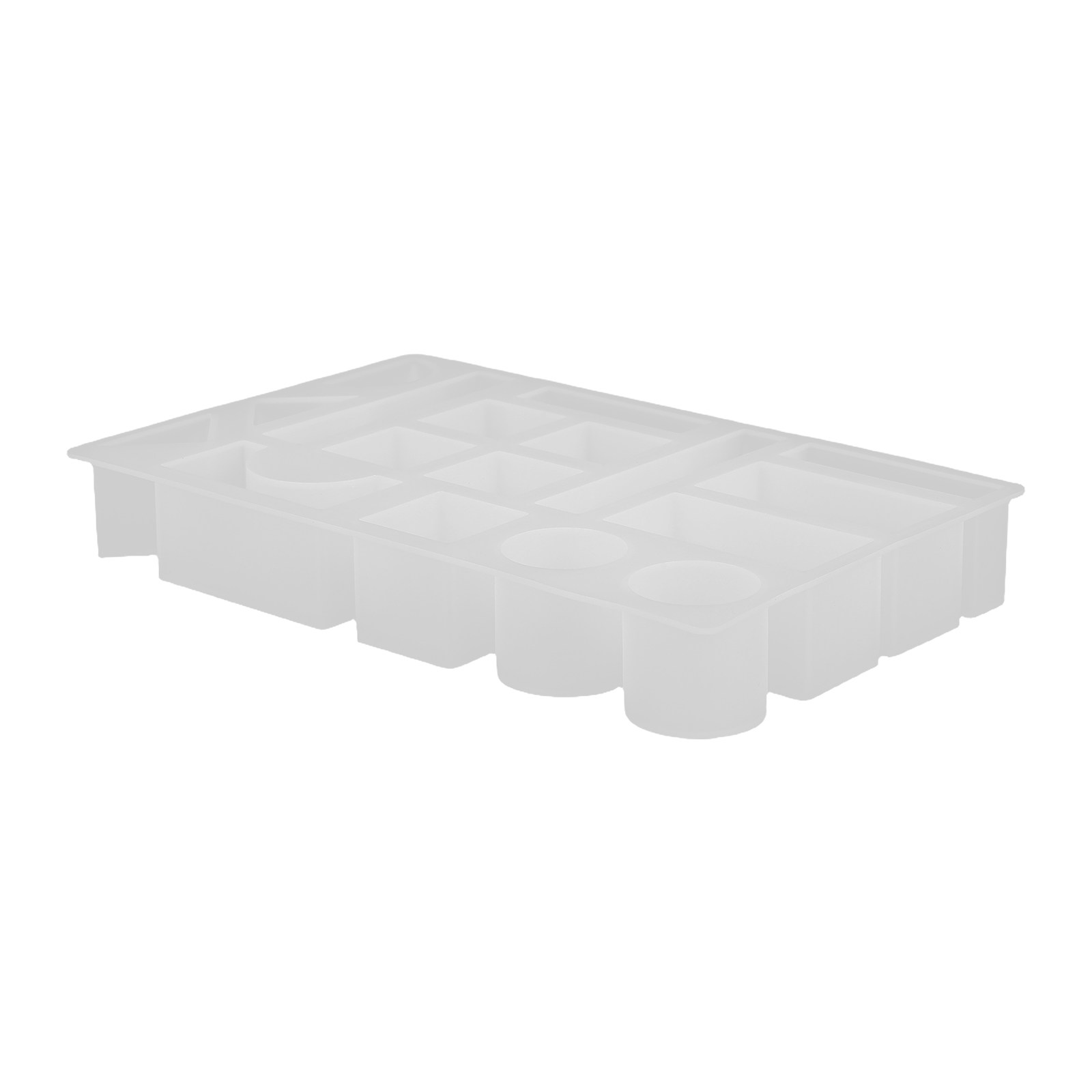Resin Art Cube - 17-Slot Brick Silicone Mold Droplet Molding