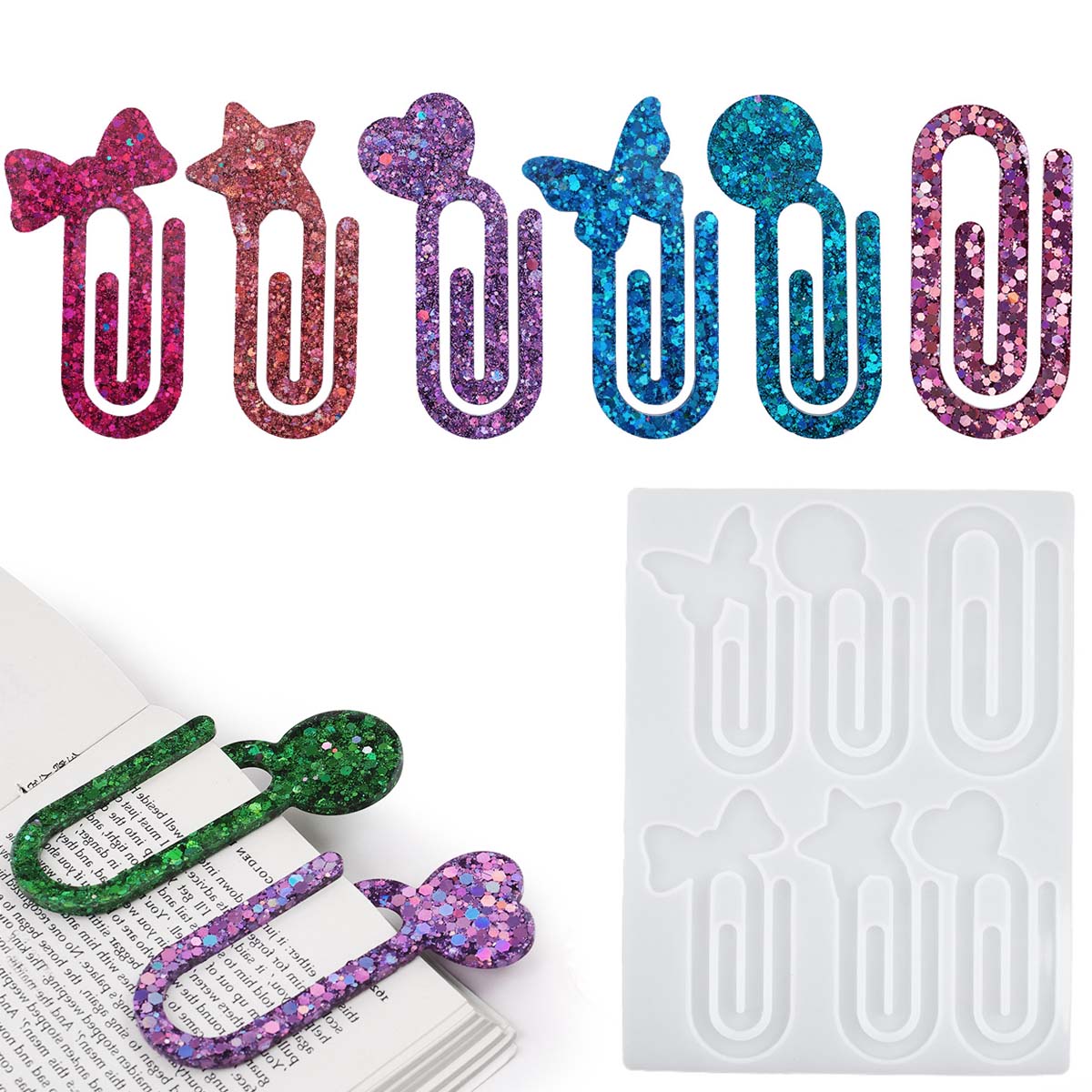 Resin Art Mould - Crystal Epoxy Resin Mold DIY Paperclip