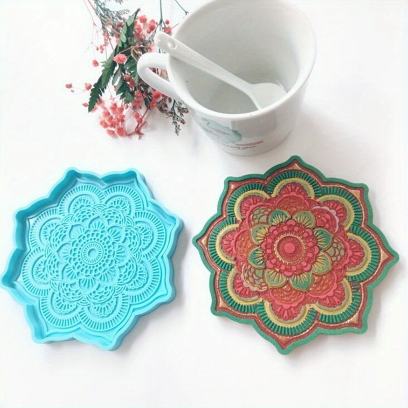 Resin Art Mould - Mandala Coaster Silicone Mold Round Tray