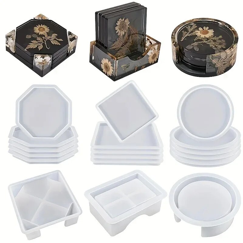 Resin Art Mould - Coaster Resin Molds Set Include 1pc
