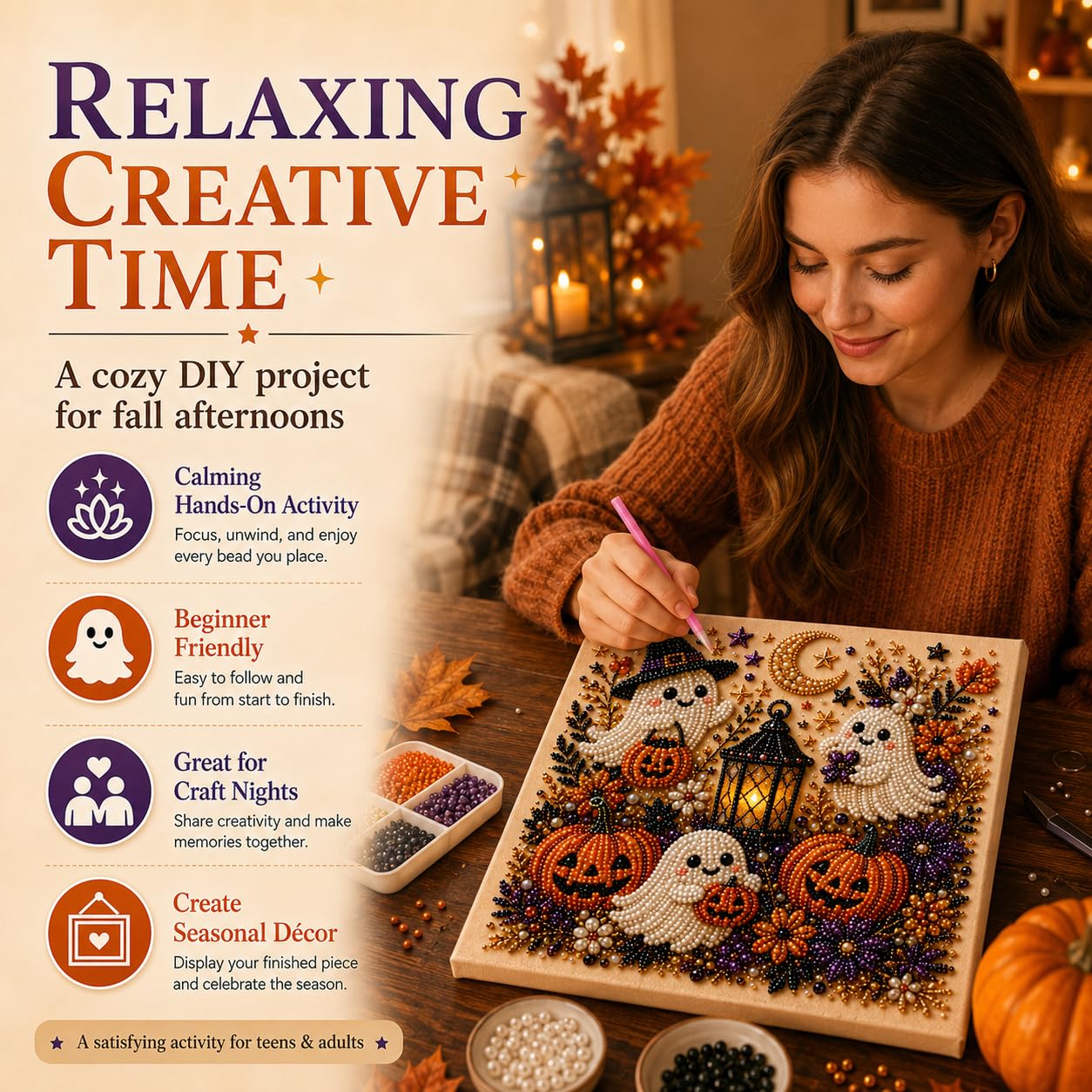 @Halloween Ghost Pearl Art Kit - Resin Art Kit For Beginners 评论和价格