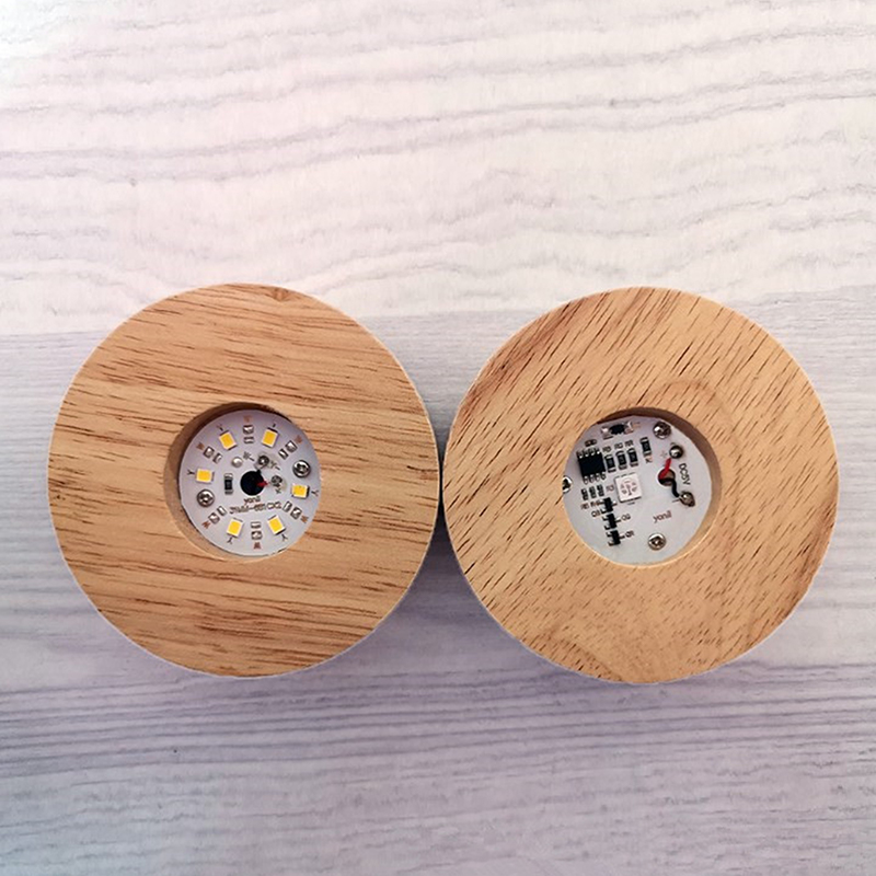 8cm Round Wooden LED Light Dis - Resin Art Stand 评论和价格