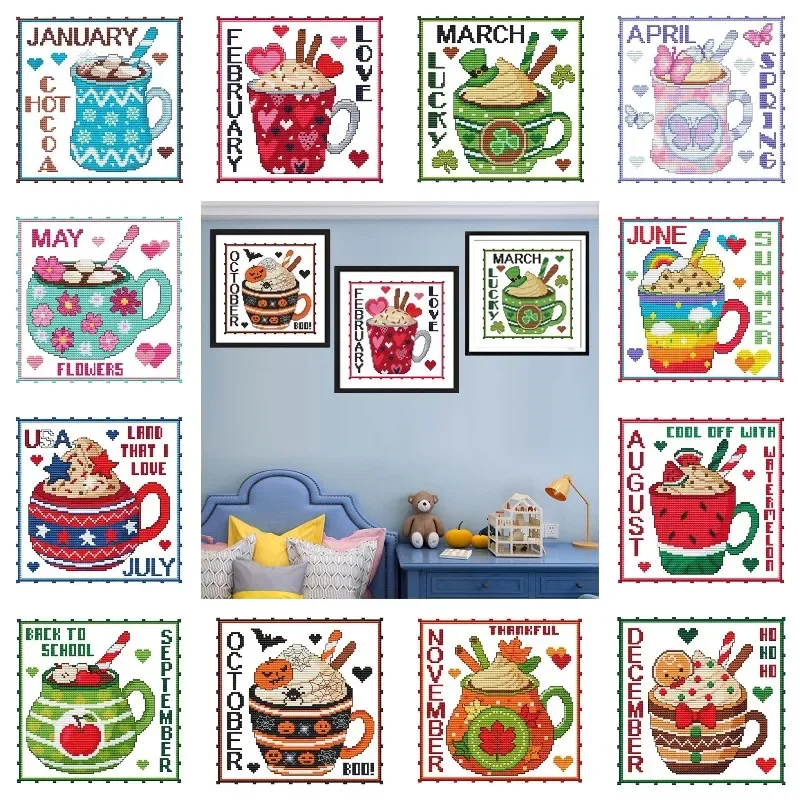 Months Dessert Cup 5D Diamond  - Resin Art Kit For Beginners 评论和价格