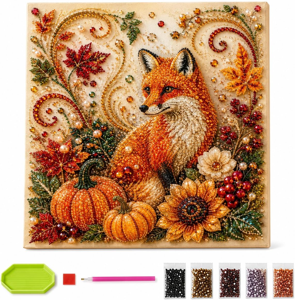 Autumn Diamond Pearl Painting  - Resin Art Kit For Beginners 评论和价格