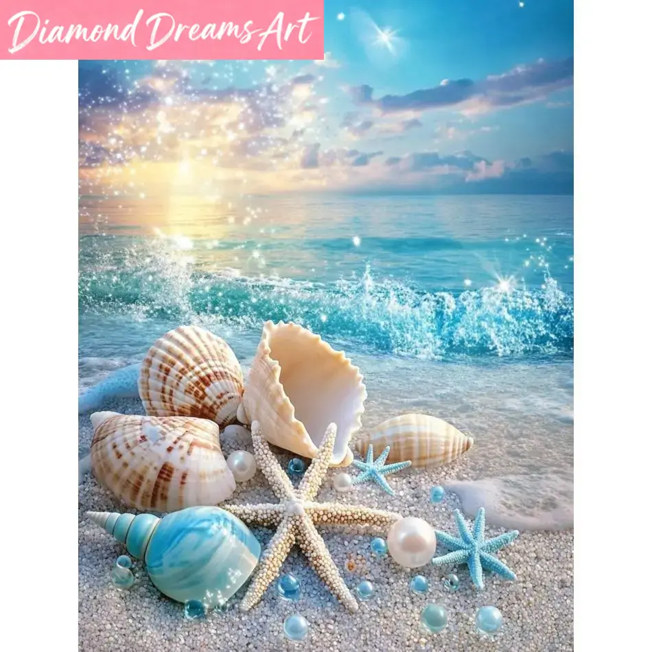 Frameless, Beach Shell Diamond - Resin Art Kit For Beginners 评论和价格