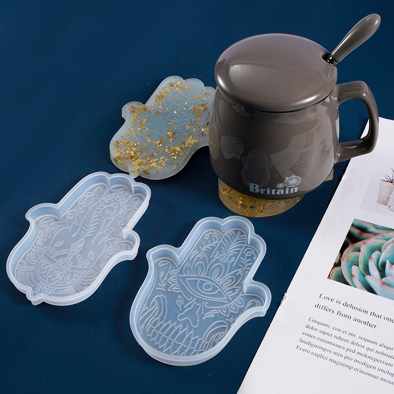 1 Pcs DIY Coaster Hand of Fati - Resin Art Mould 评论和价格