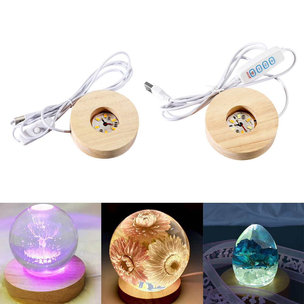 Resin Art Display Round Wood C - Resin Art Stand 评论和价格