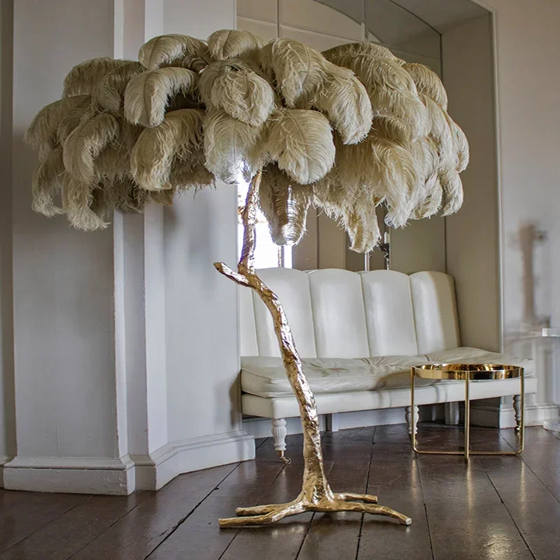 Modern Led Ostrich Feather Flo - Resin Art Stand 评论和价格
