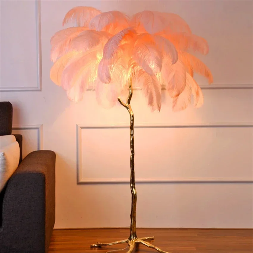 Modern Led Ostrich Feather Flo - Resin Art Stand 评论和价格
