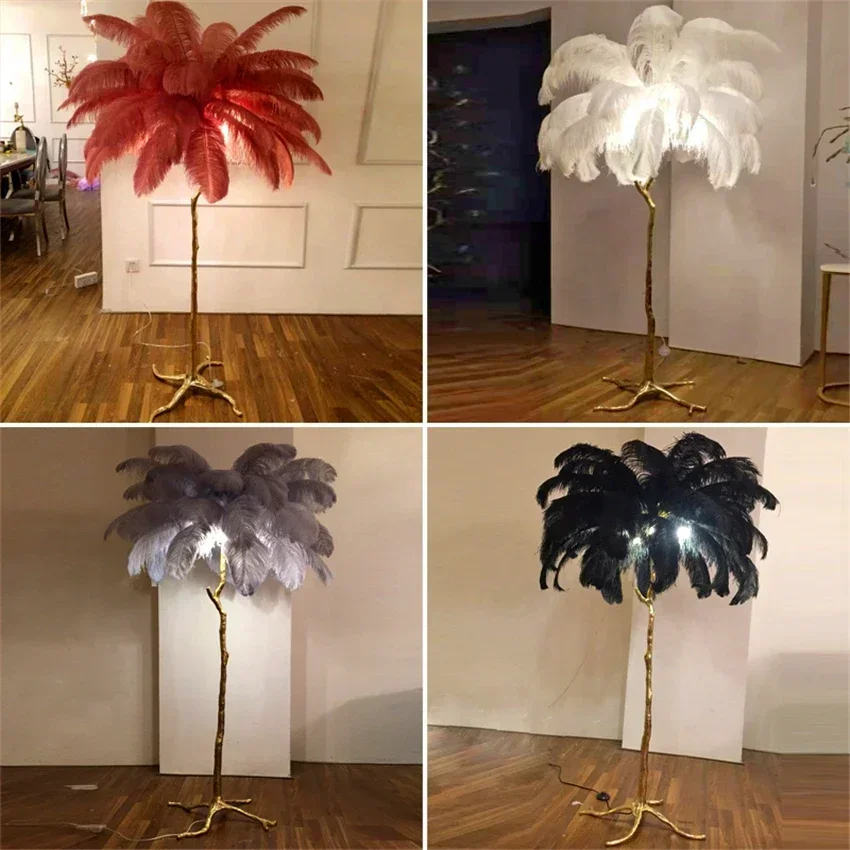 Modern Led Ostrich Feather Flo - Resin Art Stand 评论和价格
