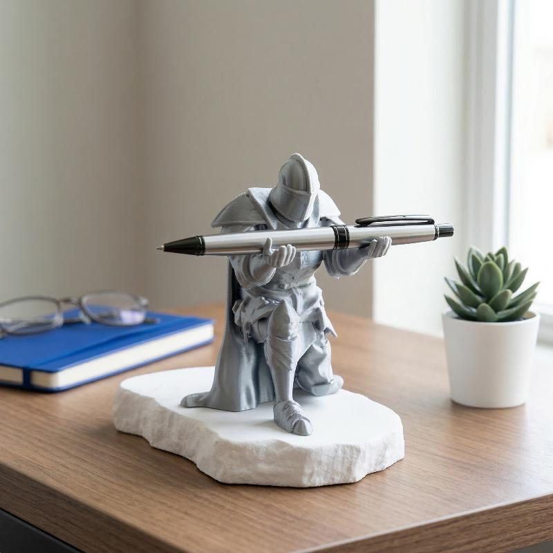 Knight Pen Holder Resin Mediev - Resin Art Stand 评论和价格