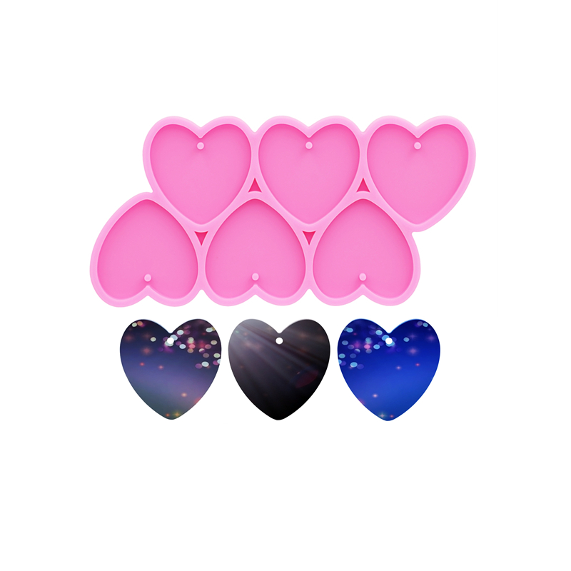 GJ-226 Shiny Heart Shape DIY E - Resin Art Heart 评论和价格