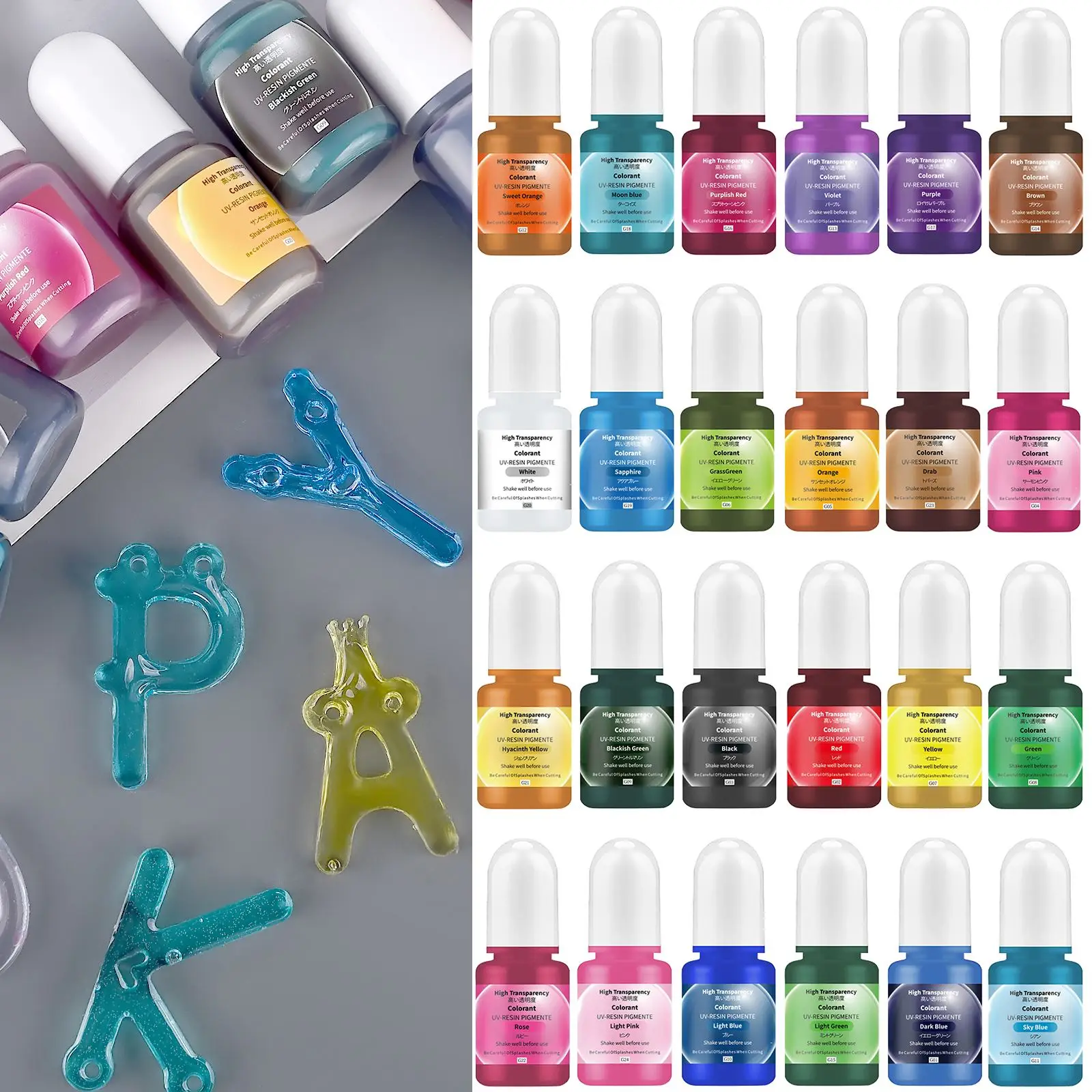 24Colors 5ml Epoxy Resin Pigme - Epoxy Resin Ab 评论和价格