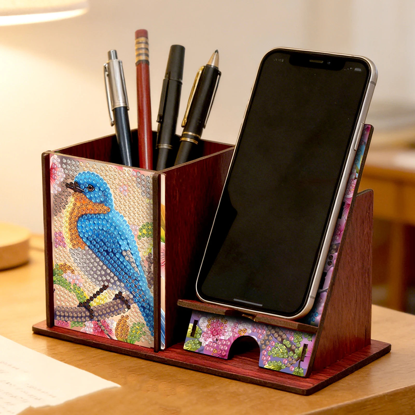 Diamond Art Wooden Desk Organi - Resin Art Stand 评论和价格