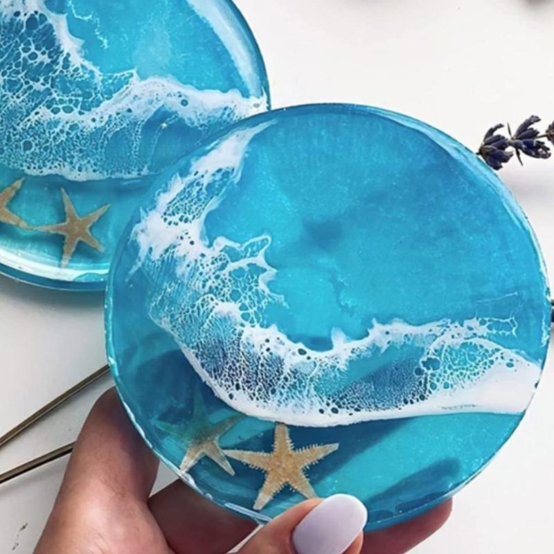 F92D Mold for Epoxy Resin Disc - Resin Art Coasters 评论和价格