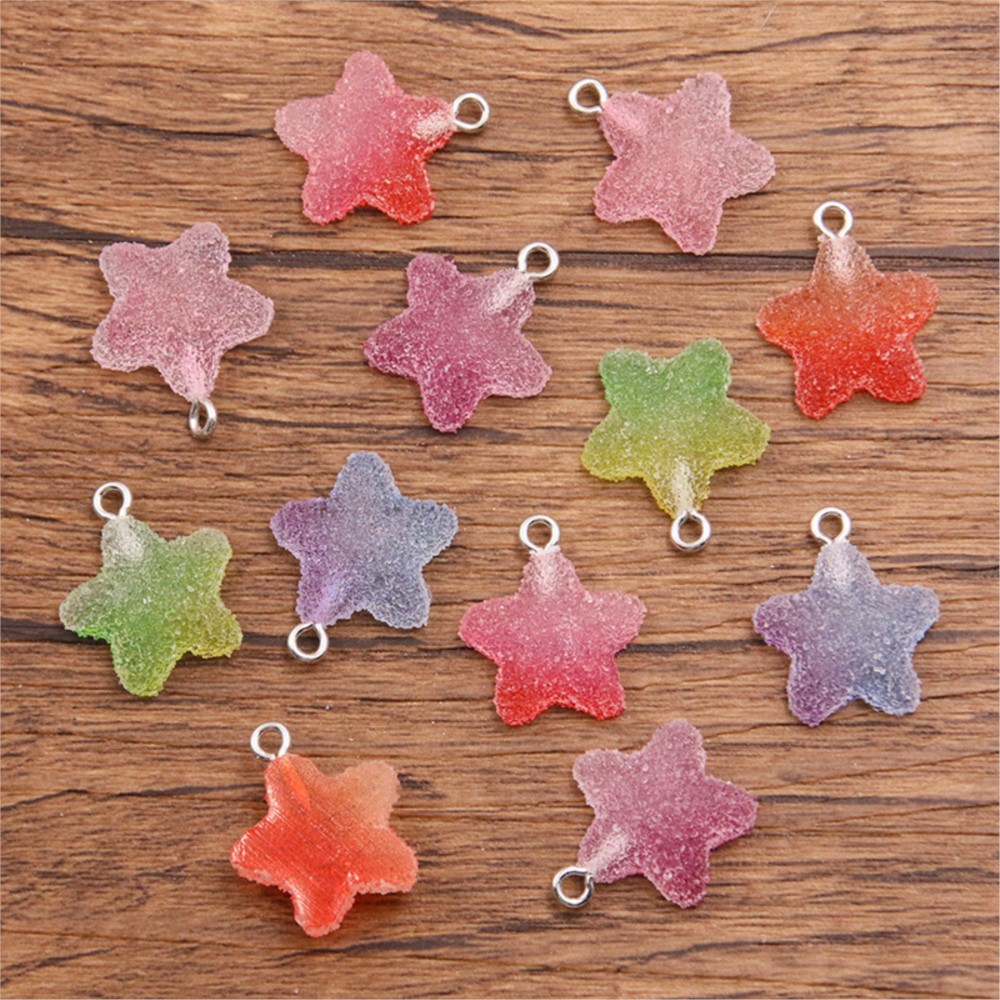 20Pcs Gradient Color Candy Res - Resin Art Keychain 评论和价格