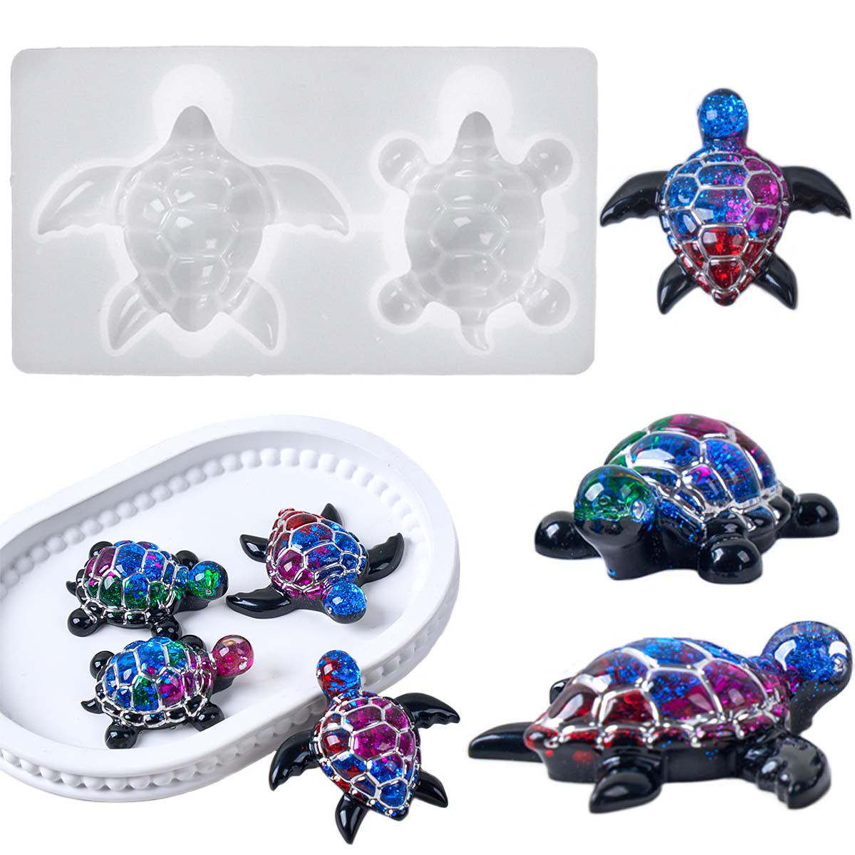 3D Sea Turtle Keychain Silicon - Resin Art Mould 评论和价格