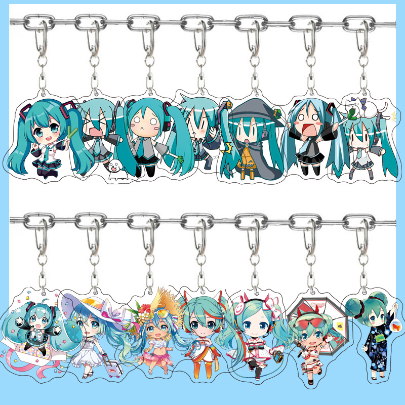 Hatsune Miku Anime Acrylic Cut - Resin Art Keychain 评论和价格