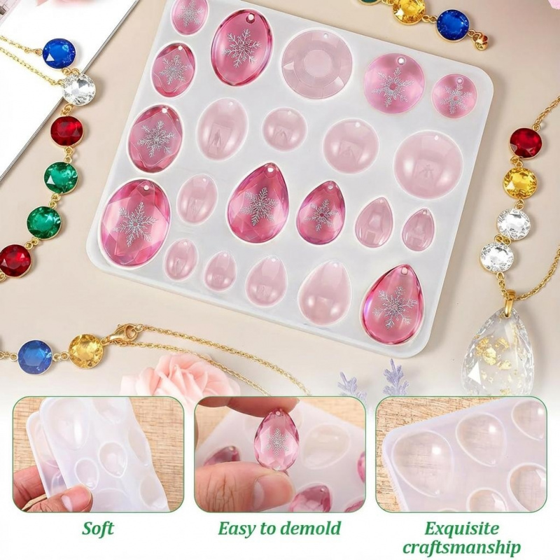 3Packaged Gemstone Silicone Mo - Resin Art Heart 评论和价格